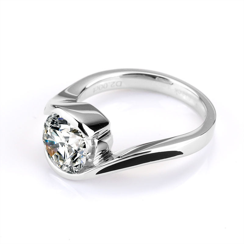 Solitaire-Ring, 1,0 ct, 18k Gold