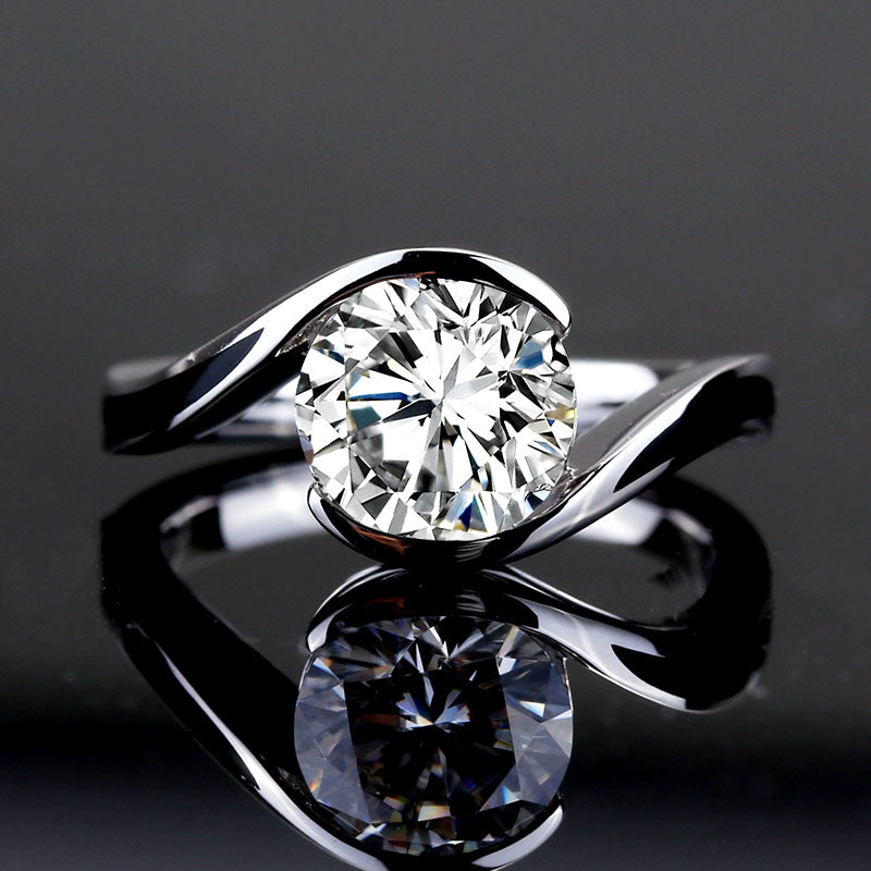Solitaire-Ring, 1,0 ct, 18k Gold