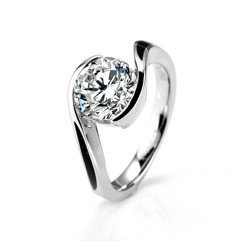 Solitaire-Ring, 1,0 ct, 18k Gold