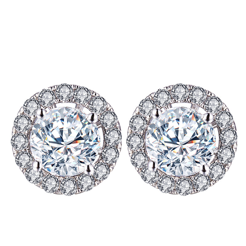 Ohrringe, je 1,35 ct, 18k Gold