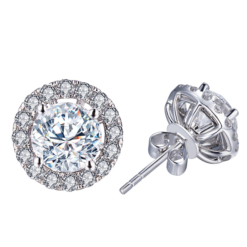 Ohrringe, je 1,35 ct, 18k Gold