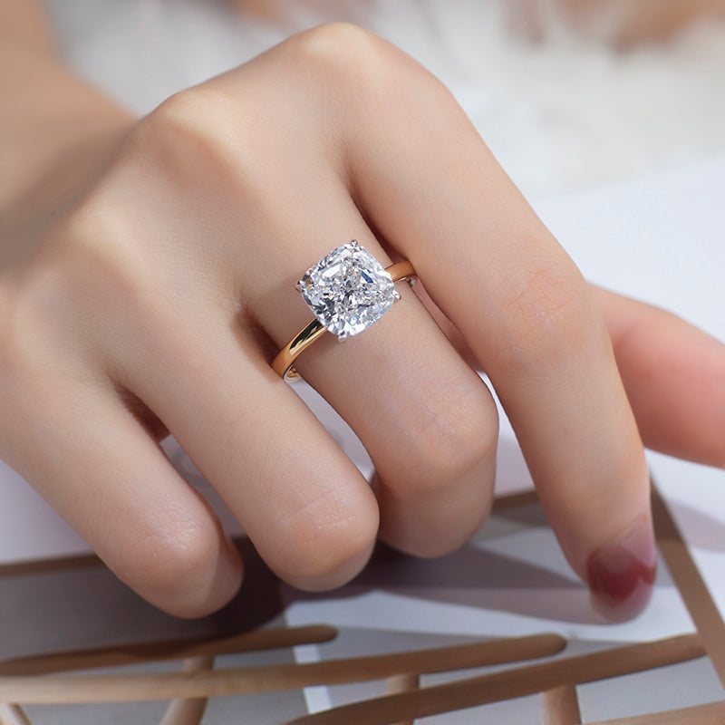 Solitaire-Ring, 5 ct, 18k Gold