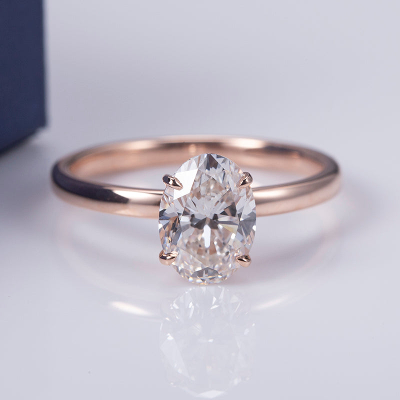Solitaire-Ring, Oval cut, 1,5 ct, 18k Gold