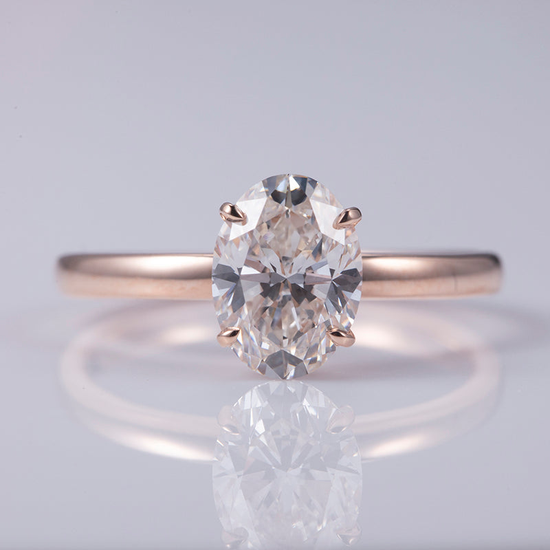 Solitaire-Ring, Oval cut, 1,5 ct, 18k Gold