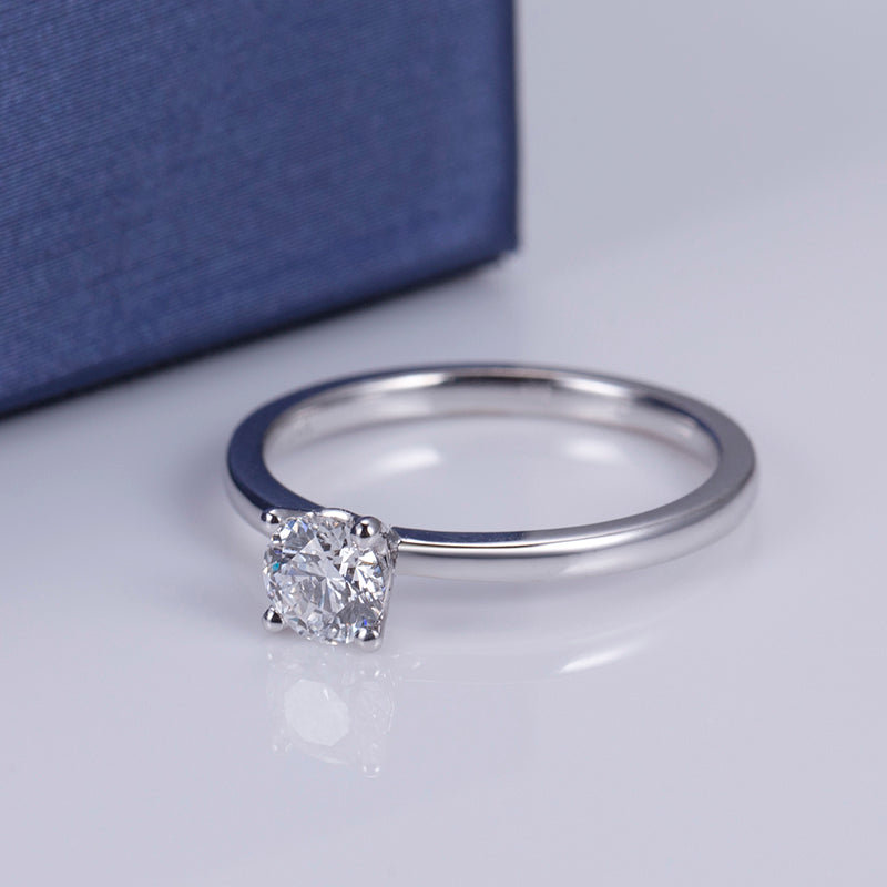 Solitaire-Ring, 1,0 ct, 18k Gold