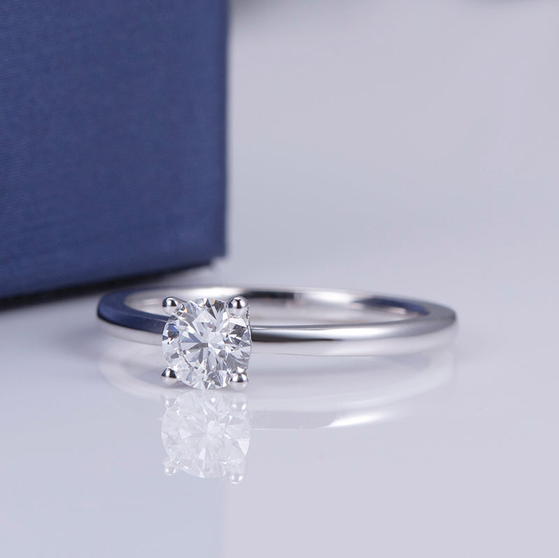 Solitaire-Ring, 1,0 ct, 18k Gold