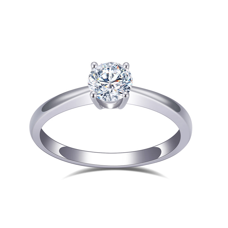 Solitaire-Ring, 0,5 ct, 18k Gold