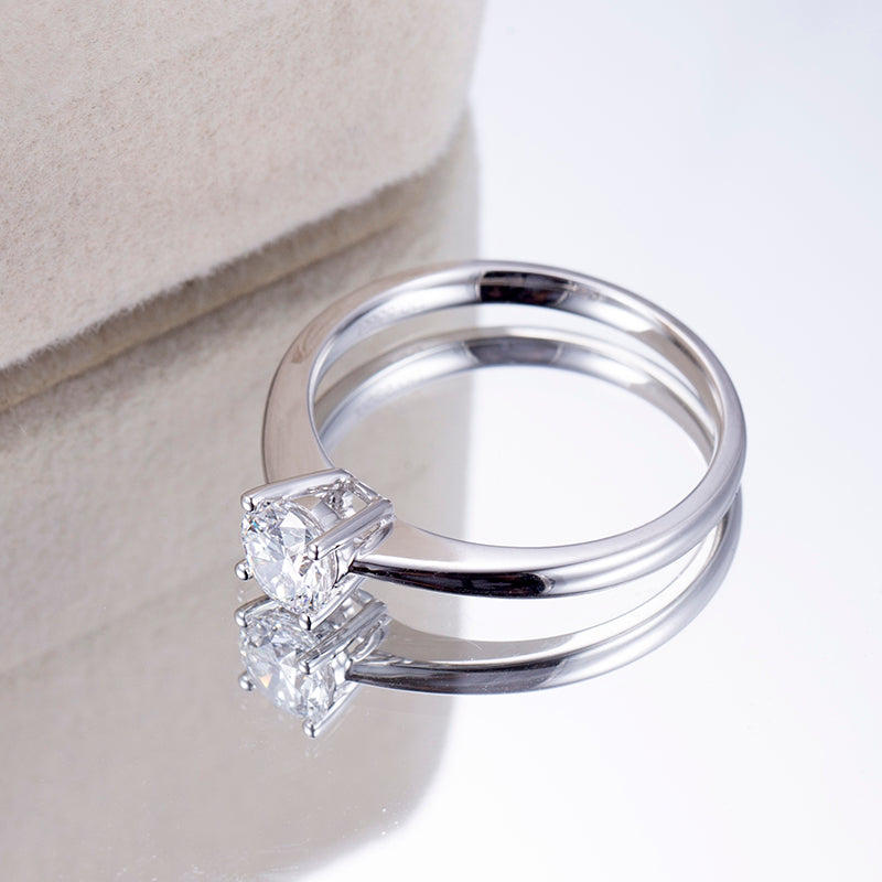 Solitaire-Ring, 0,5 ct, 18k Gold