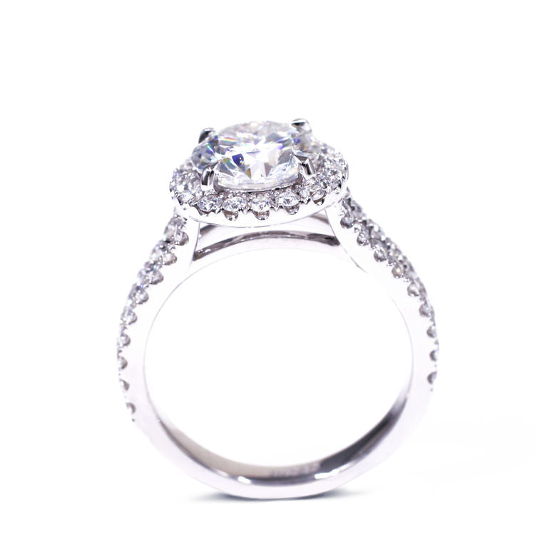 Halo-Ring, 1,5 ct, 18k Gold